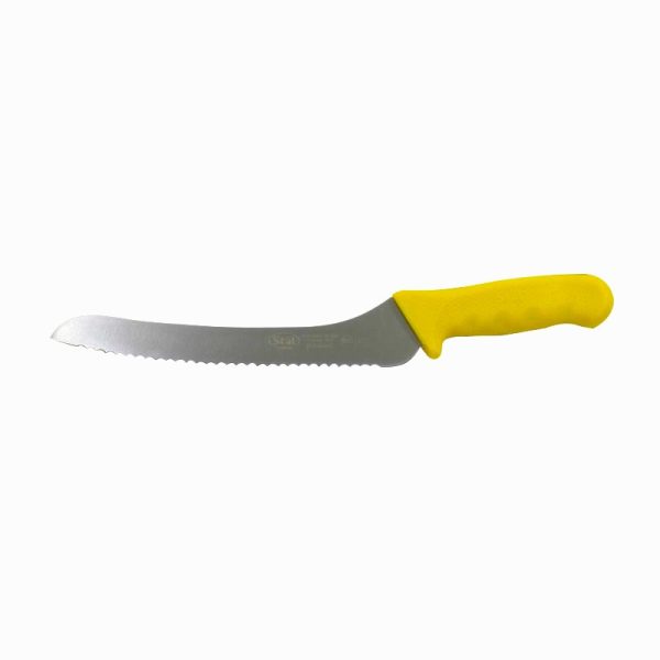 Cuchillo Panadero Mango Amarillo Hoja Acodada Staal 23 Cm