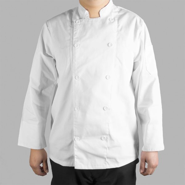 Chaqueta Chef Blanca Talla L Poplin Manga Larga LB