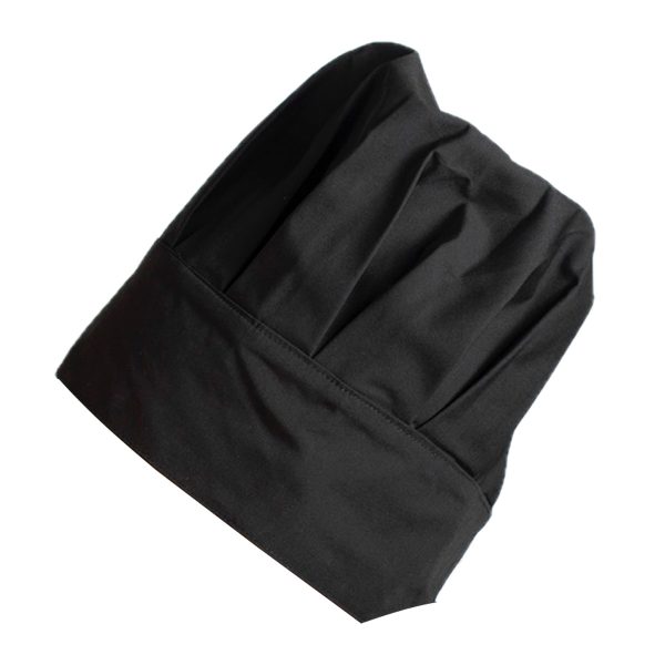 Gorro Chef Mediano Negro Pretina Ancha LB