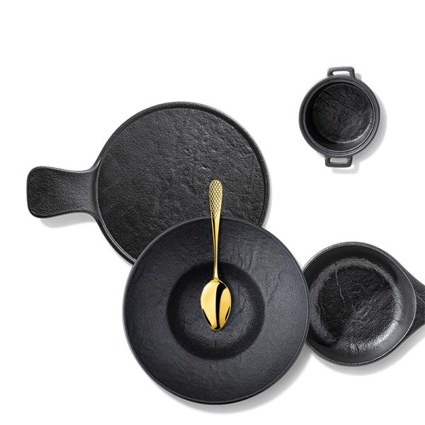 Plato Servir Pizza Con Mango 30,5 x 21,5 Cm SlateStone by Wilmax - Imagen 2