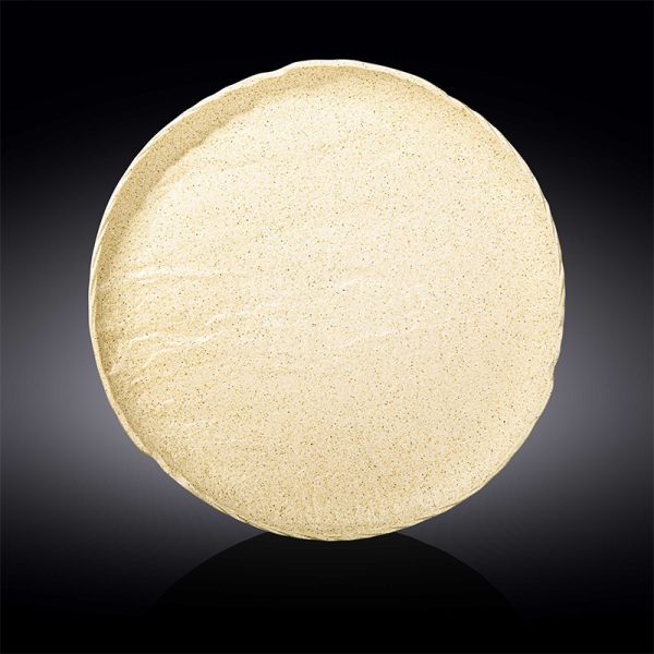 Plato Redondo Bajo 33 Cm SandStone by Wilmax