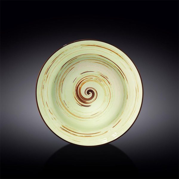 Plato Redondo Hondo 25,5 Cm Spiral Pistachio Wilmax Boom Color