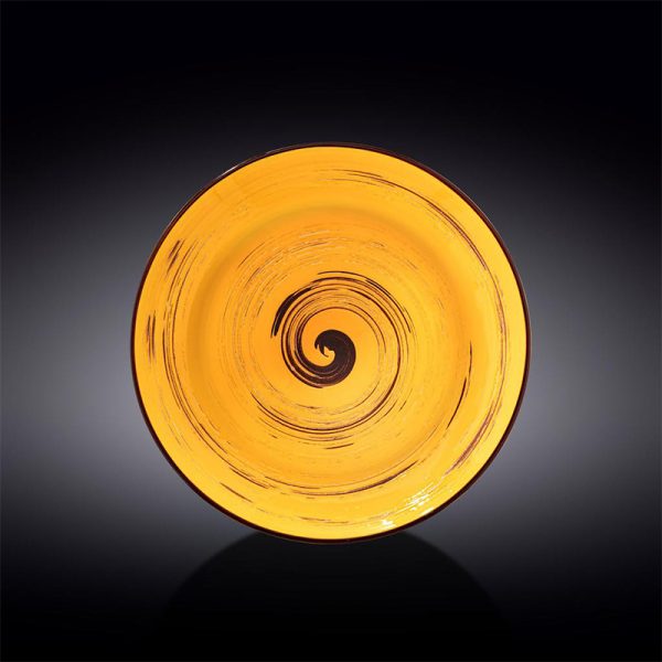 Plato Redondo Hondo 25,5 Cm Spiral Yellow Wilmax Boom Color