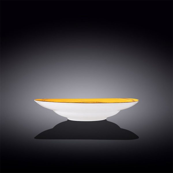 Plato Redondo Hondo 25,5 Cm Spiral Yellow Wilmax Boom Color - Imagen 3