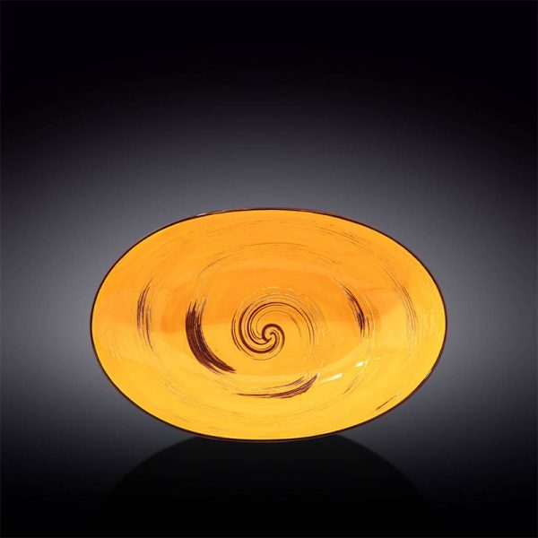 Fuente Ovalada Alta 30 cm Spiral Yellow Wilmax Boom Color