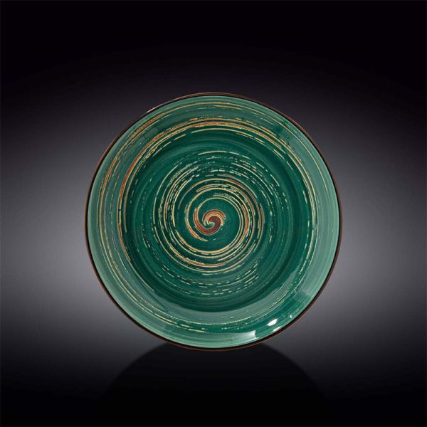 Plato Redondo Hondo 25,5 Cm Spiral Green Wilmax Boom Color