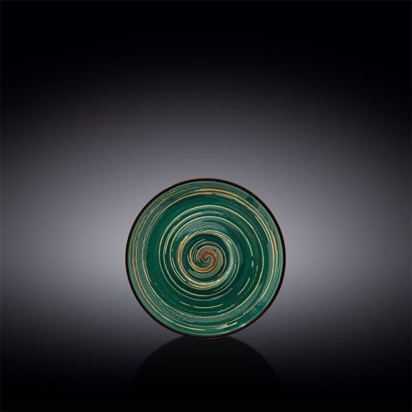Taza Capuchino c/Platillo 110 Ml Spiral Green Wilmax Boom Color - Imagen 3