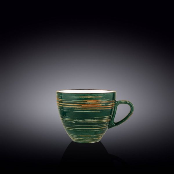 Taza T 300c/Platillo Ml Spiral Green Wilmax Boom Color