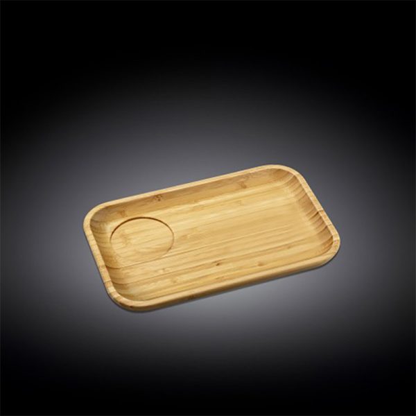 Plato Snack Rectangular 25,5x 15 Cm Bamboo Wilmax