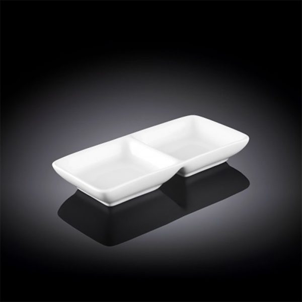 Fuente Rectangular 2 Divisiones 14,5x7 Cm Wilmax