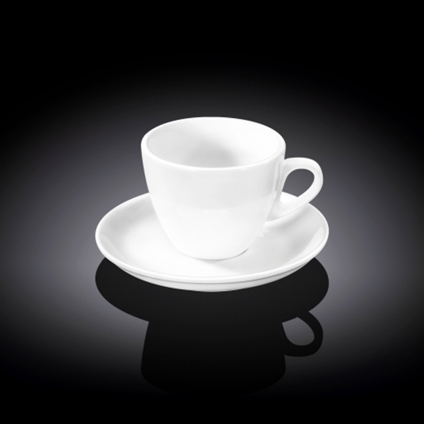 Taza Capuccino Con Platillo 110 Ml Porcelana Wilmax