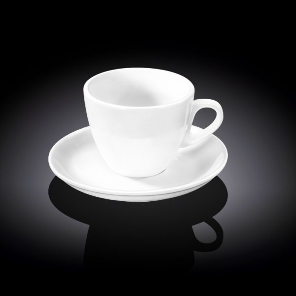Taza Té Con Platillo 300 Ml Porcelana Wilmax