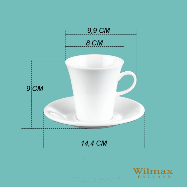 Taza Té 210 Ml Con Plato Wilmax - Imagen 2