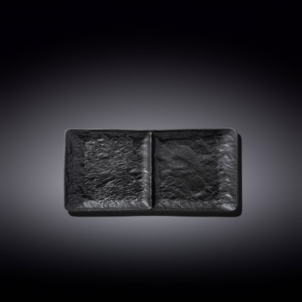 Plato Rectangular 2 Divisiones 27 Cm SlateStone by Wilmax