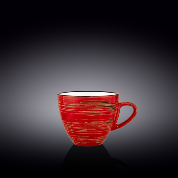 Taza Té Con Platillo 300 Ml Spiral Red by Wilmax - Imagen 2