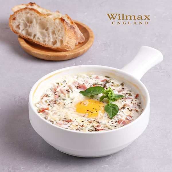 Fuente Gratinar Con Mango Porcelana Wilmax
