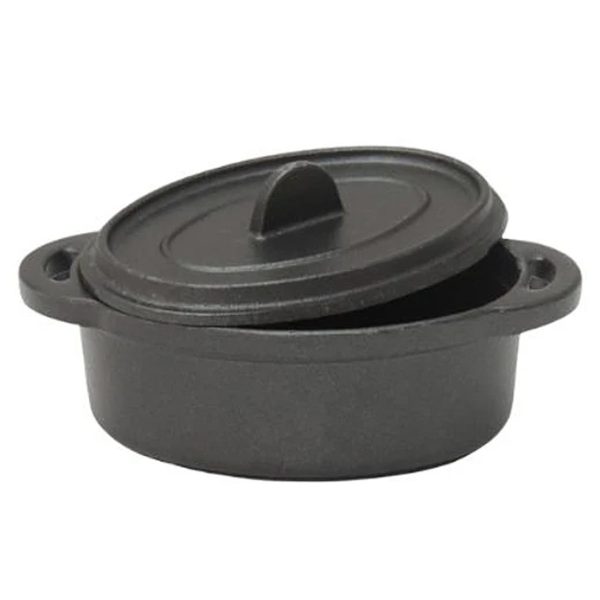 Cacerola 13 x 9  Cm Oval Con Asas  Hierro Fundido